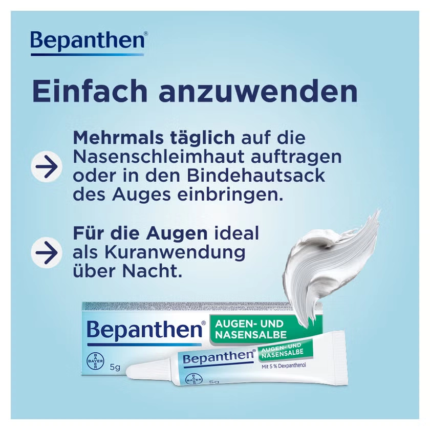 Bepanthen® Augen- und Nasensalbe bei wunder Nase, trockenen & gereizten Augen