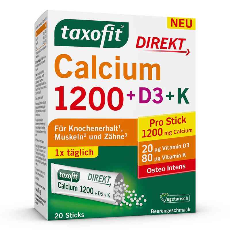 TAXOFIT Calcium 1200+D3+K Direkt Sticks