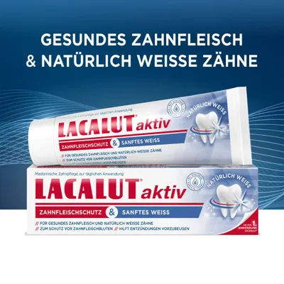Lacalut aktiv Zahnfleischschutz & sanftes Weiss Zahncreme