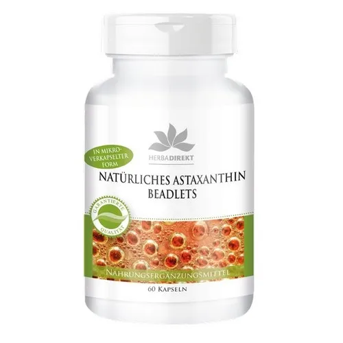 NATÜRLICHES Astaxanthin Beadlets Kapseln