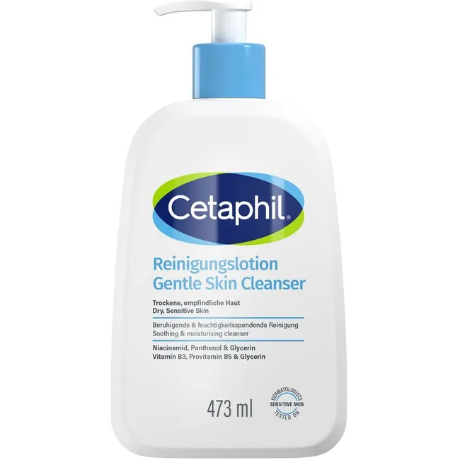 Cetaphil Reinigungslotion – Sanfte Reinigung für Gesicht & Körper, sensible Haut