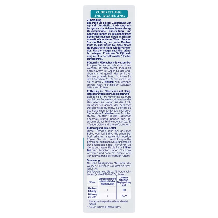 APTAMIL Anti-Reflux Andickungsmittel Pulver