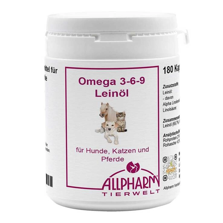 OMEGA-3-6-9 Leinöl Kapseln f.Hunde