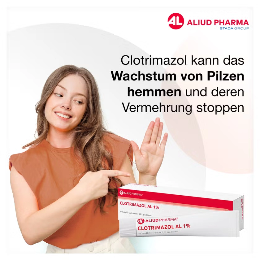 Clotrimazol AL 1% Creme bei Fußpilz, Hautpilz & juckenden Pilzinfektionen
