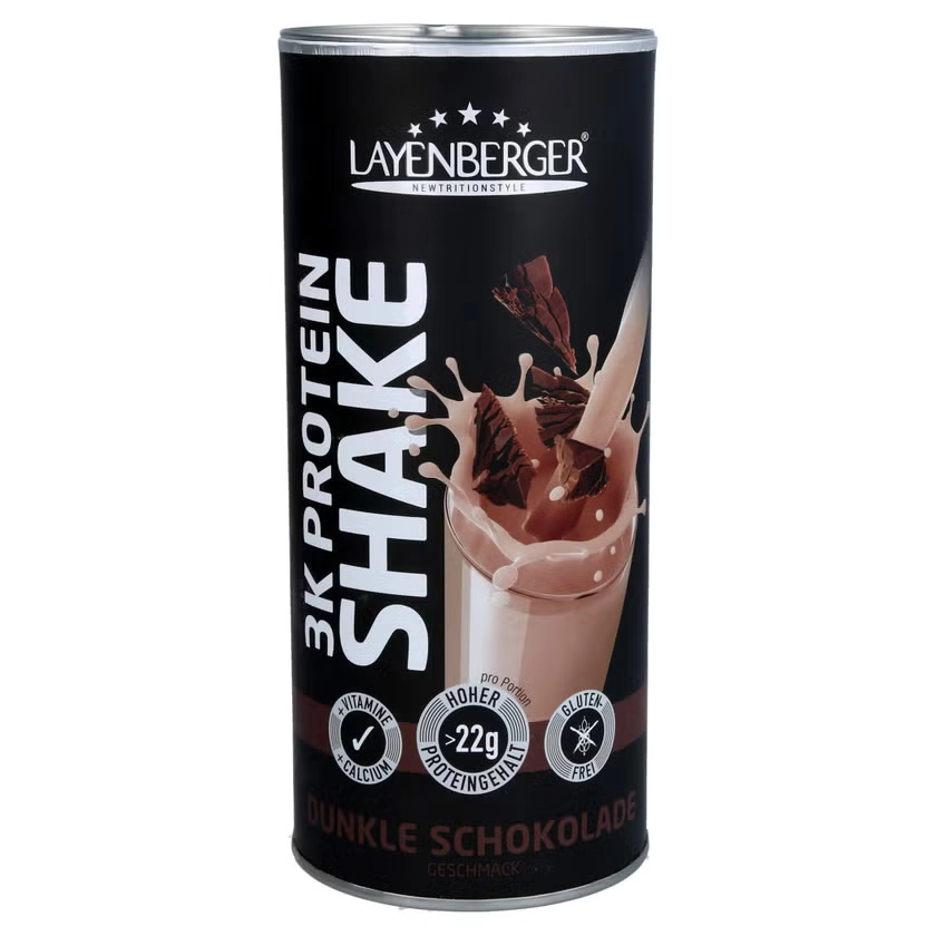 LAYENBERGER 3K Protein Shake dunkle Schokolade Plv