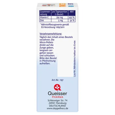 Doppelherz Vitamin C 750 Depot Einnahme ohne Wasser