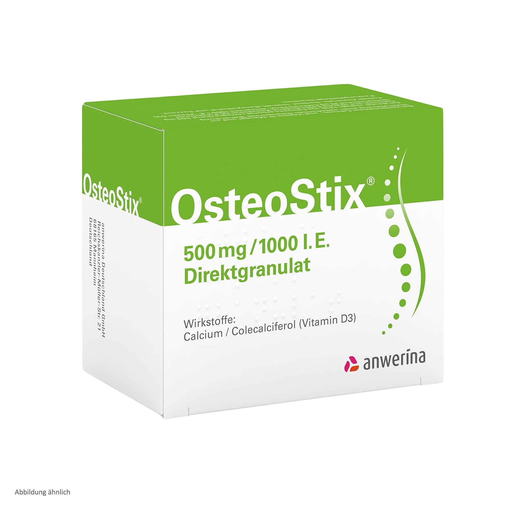 OSTEOSTIX 500 mg/1000 I.E. Direktgranulat Beutel