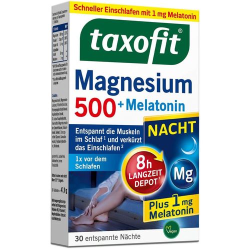 TAXOFIT Magnesium 500 Nacht+Melatonin Tabletten