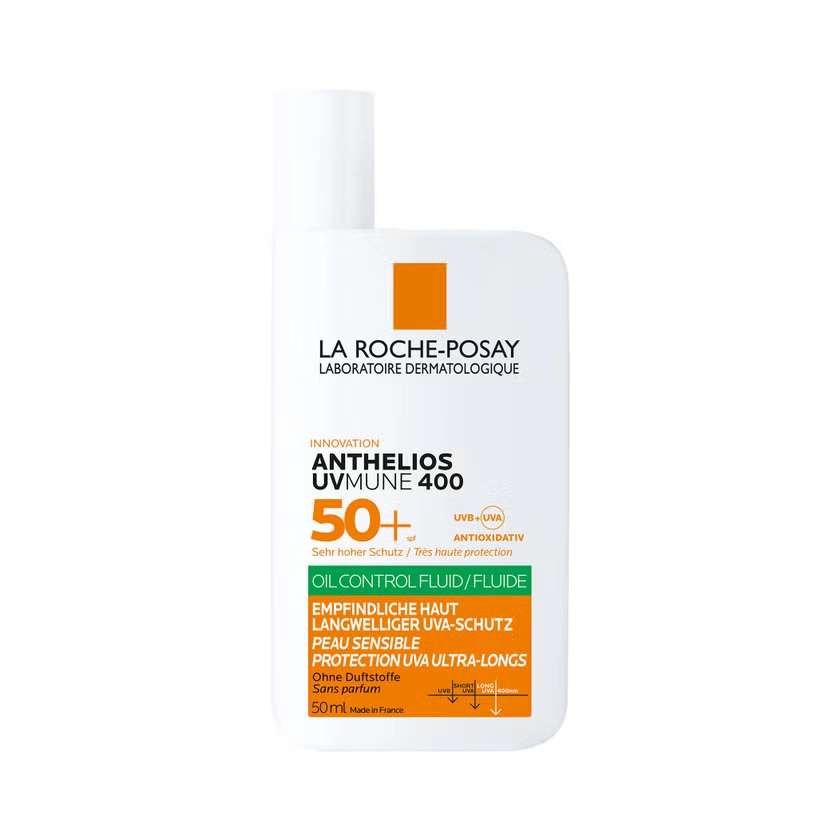La Roche-Posay Anthelios Oil Control Fluid LSF 50+ ohne Parfüm (mattierend bei empfindlicher, fettiger Haut)