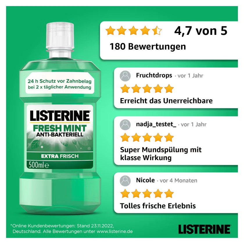 LISTERINE Fresh Mint Mundspülung