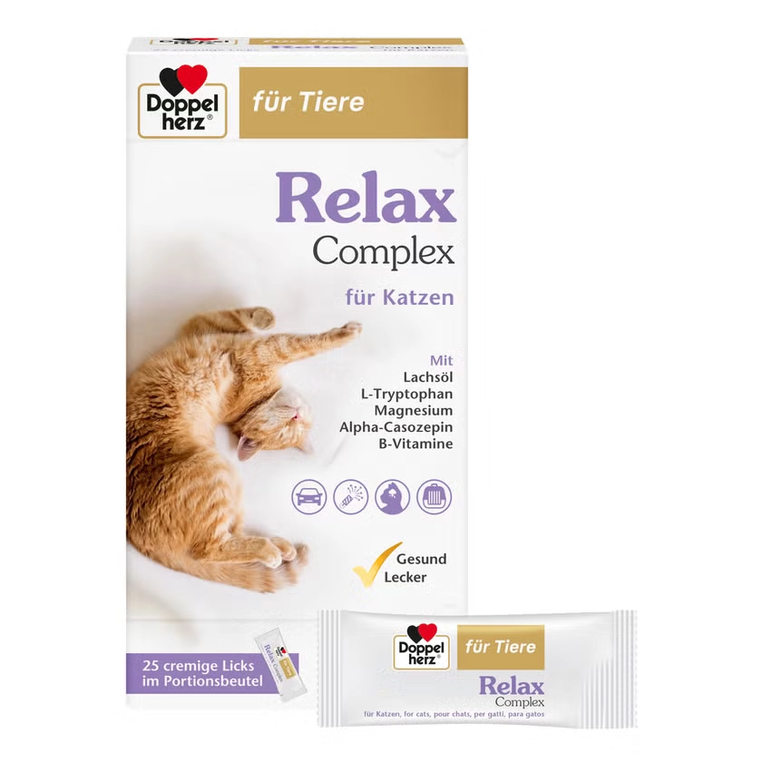 DOPPELHERZ für Tiere Relax Complex Port.Btl.f.Kat.