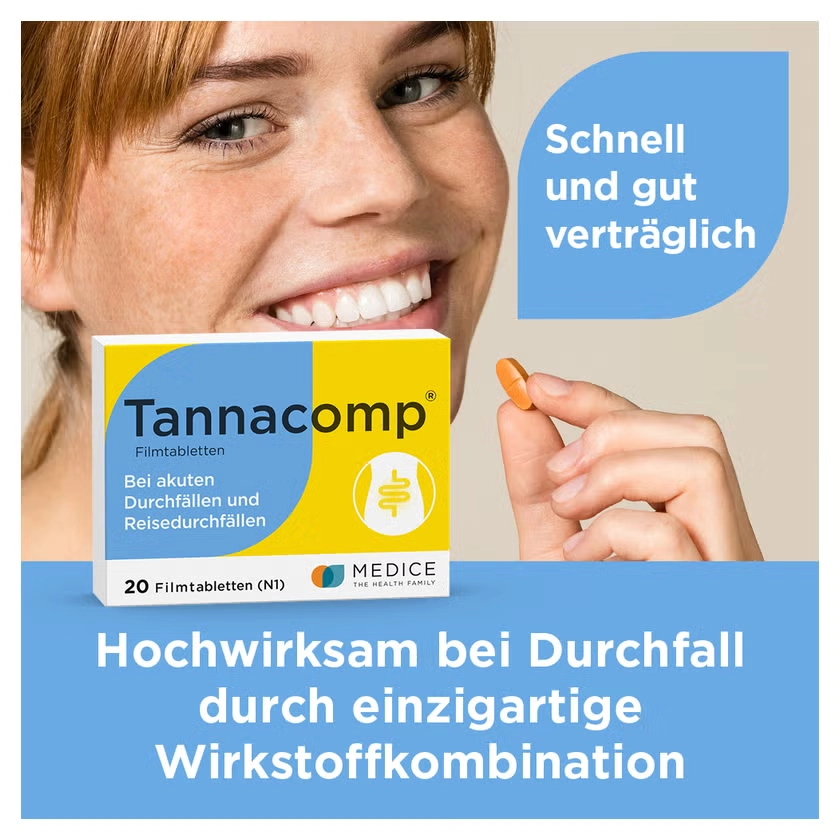Tannacomp® bei akutem Durchfall, Reisedurchfall & Magen-Darm-Infekten