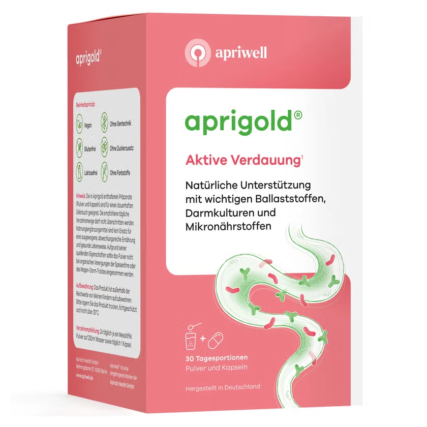 APRIGOLD Pulver+Kapseln Set Apriwell