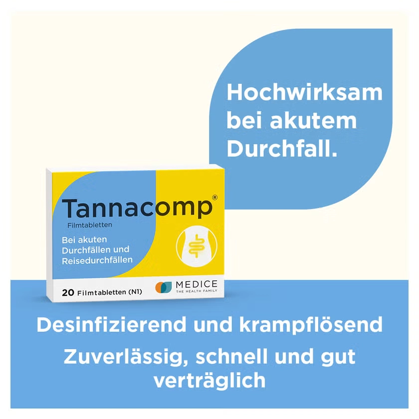 Tannacomp® bei akutem Durchfall, Reisedurchfall & Magen-Darm-Infekten