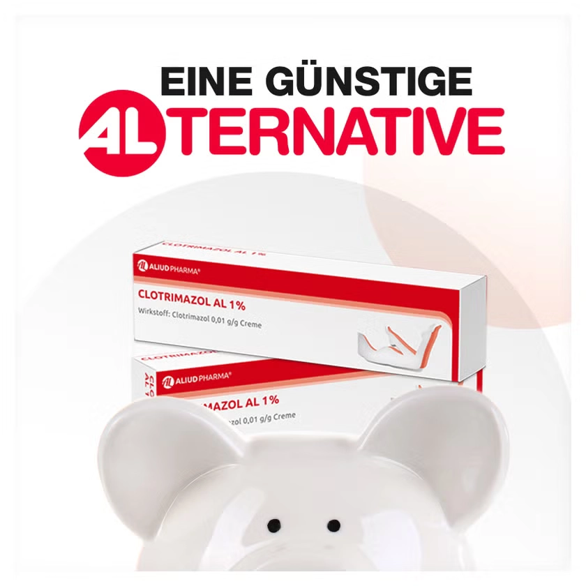 Clotrimazol AL 1% Creme bei Fußpilz, Hautpilz & juckenden Pilzinfektionen