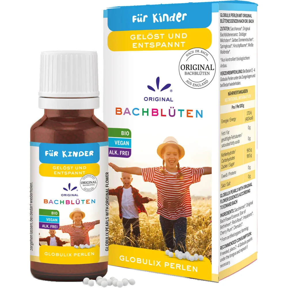 BACHBLÜTEN Kinder Globuli gelöst und entspannt