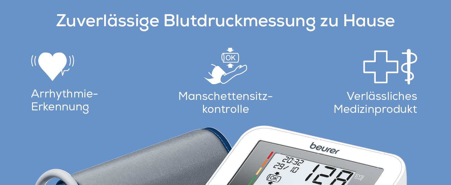 Beurer BM 27+ Manschettensitzkontrolle und WHO-Skala