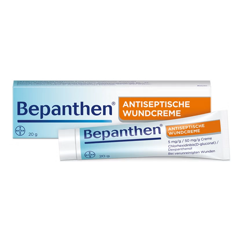 Bepanthen® Antiseptische Wundcreme bei infektionsgefährdeten Schürfwunden, Schnittwunden & Kratzwunden
