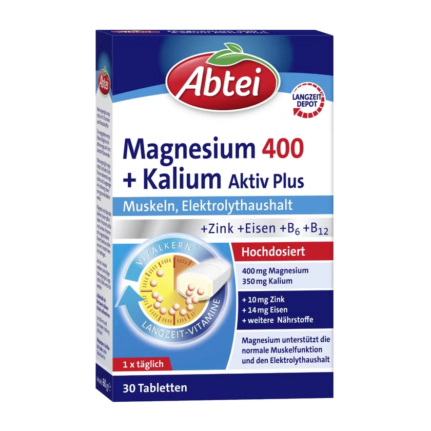 ABTEI Magnesium 400+Kalium Tabletten