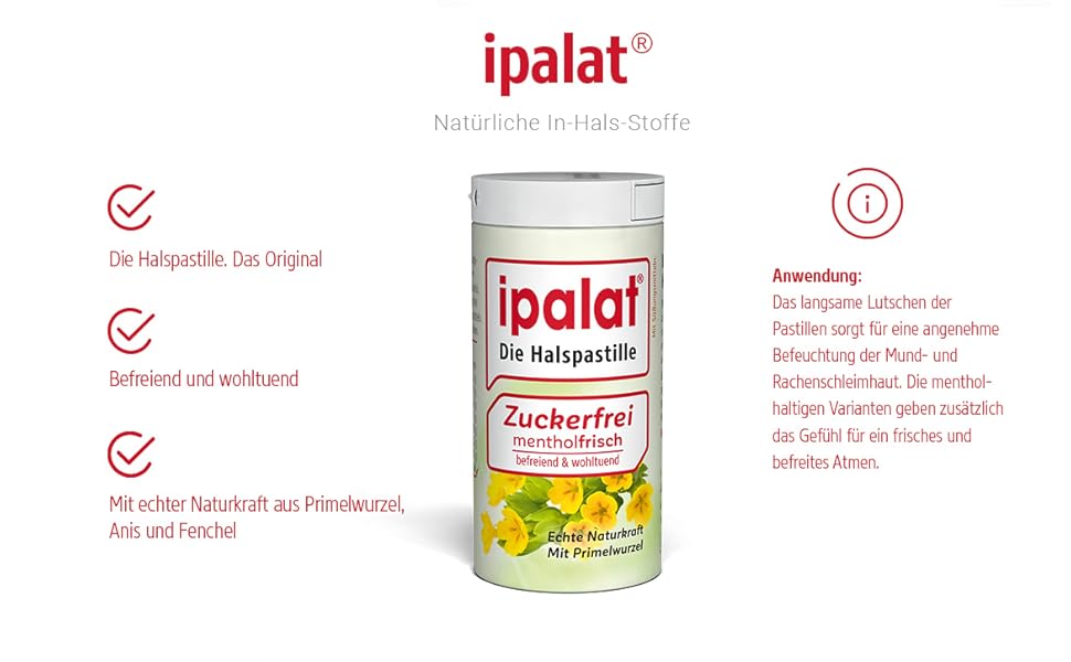 ipalat Halspastillen pflanzliche Rezeptur Banner 2