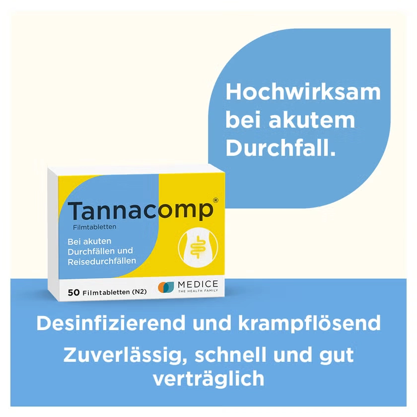 Tannacomp® bei akutem Durchfall, Reisedurchfall & Magen-Darm-Infekten