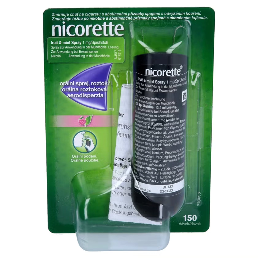 NICORETTE Fruit & Mint Spray 1 mg/Sprühstoß