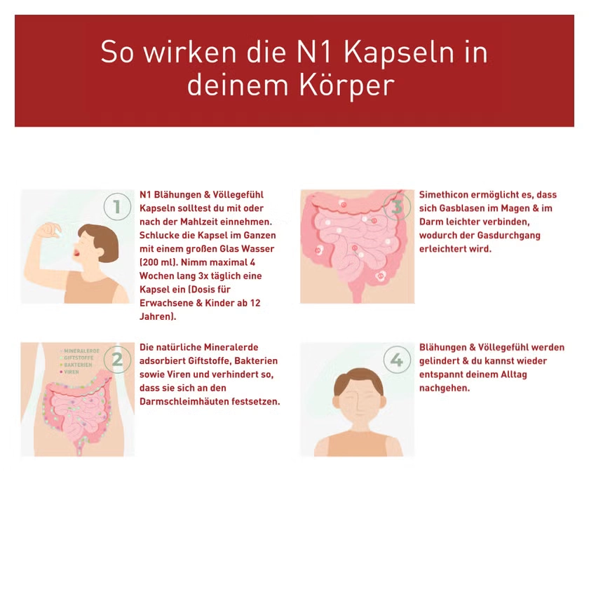 N1 Blähungen & Völlegefühl Kapseln
