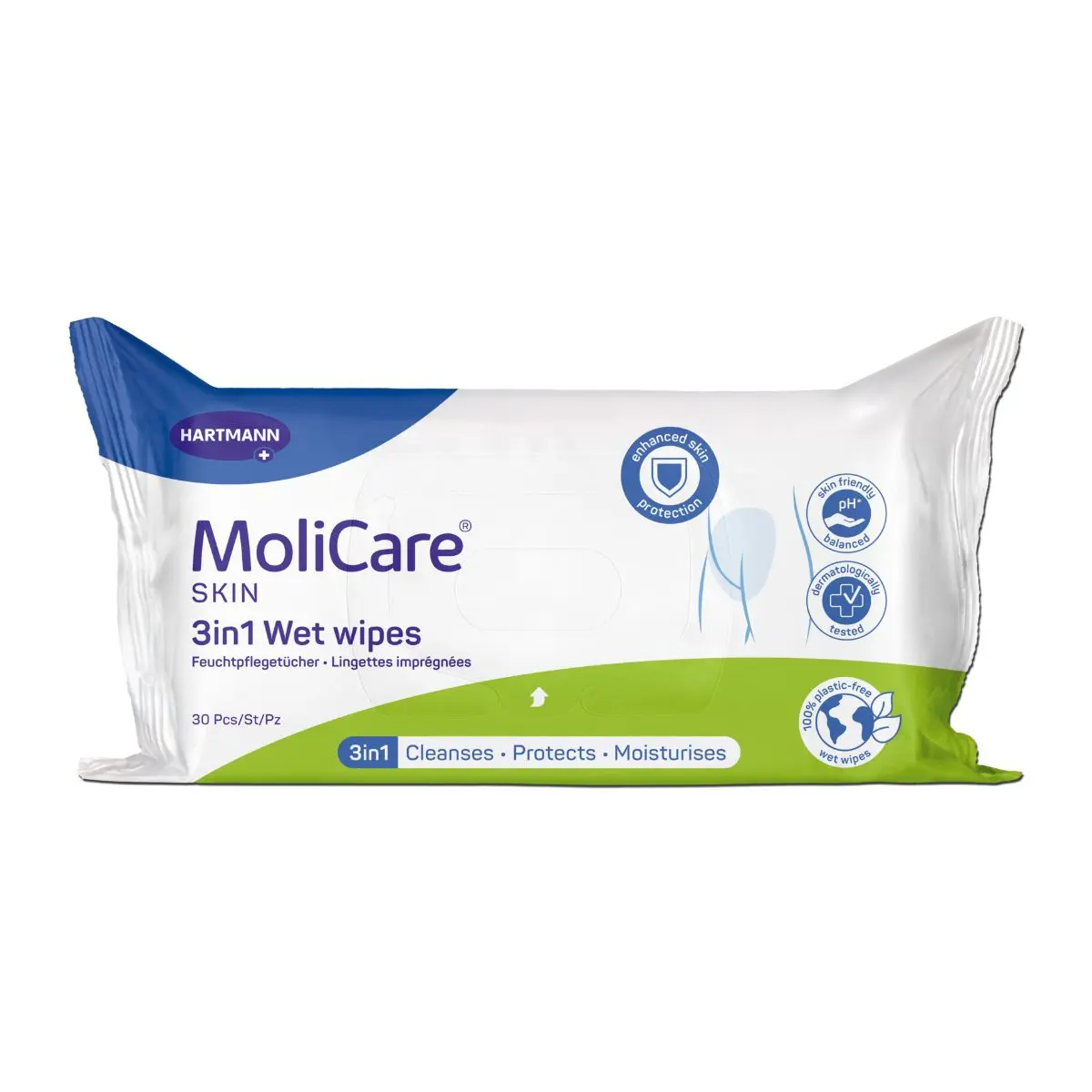 MOLICARE Skin 3in1 Feuchtpflegetücher