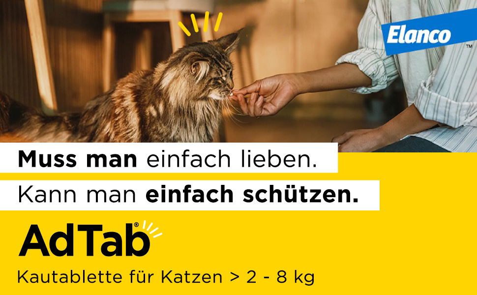AdTab Kautabletten für Katzen gegen Flöhe und Zecken