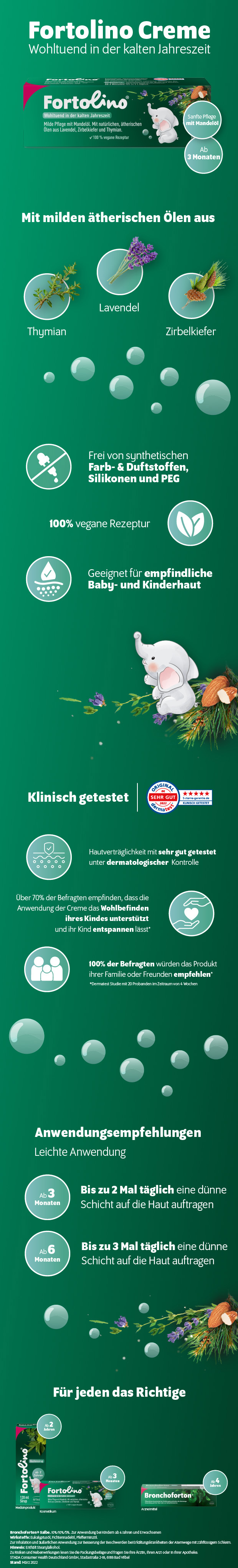 Fortolino Creme sanfte Pflege mit Mandelöl für Babys ab 3 Monaten