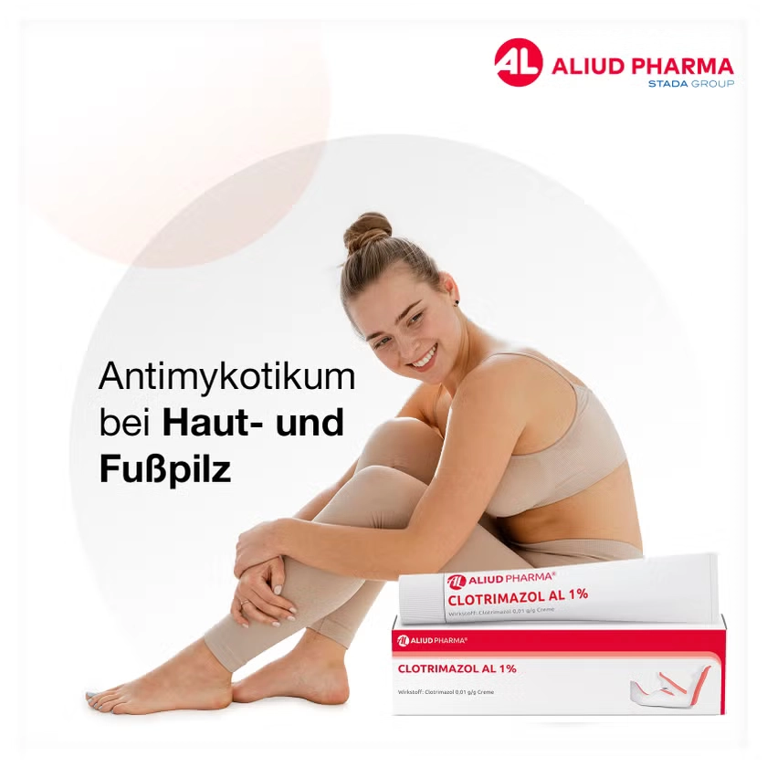 Clotrimazol AL 1% Creme bei Fußpilz, Hautpilz & juckenden Pilzinfektionen
