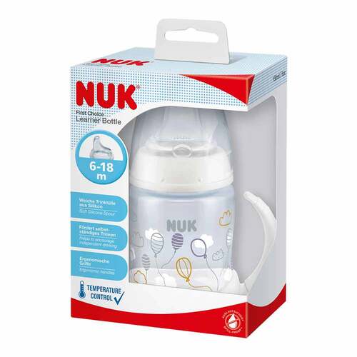 NUK First Choice Trinklernfl.150ml Temp.Cont.Sili.