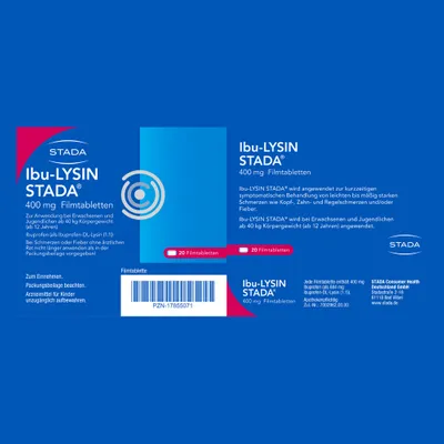 Ibu-Lysin STADA® 400 mg für schnelle Hilfe bei Kopfschmerzen, Regelschmerzen & Zahnschmerzen