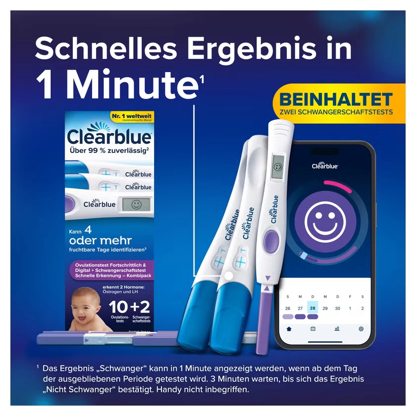 CLEARBLUE Ovulation u.Schwangerschaftstest Kombip.