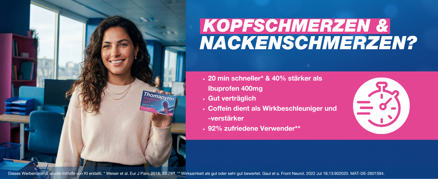 Thomapyrin TENSION DUO bei stärkeren Kopfschmerzen