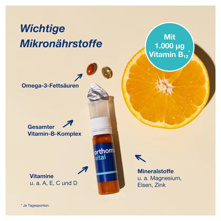 ORTHOMOL Vital Kombipackung – Bei Müdigkeit, Erschöpfung & Stress