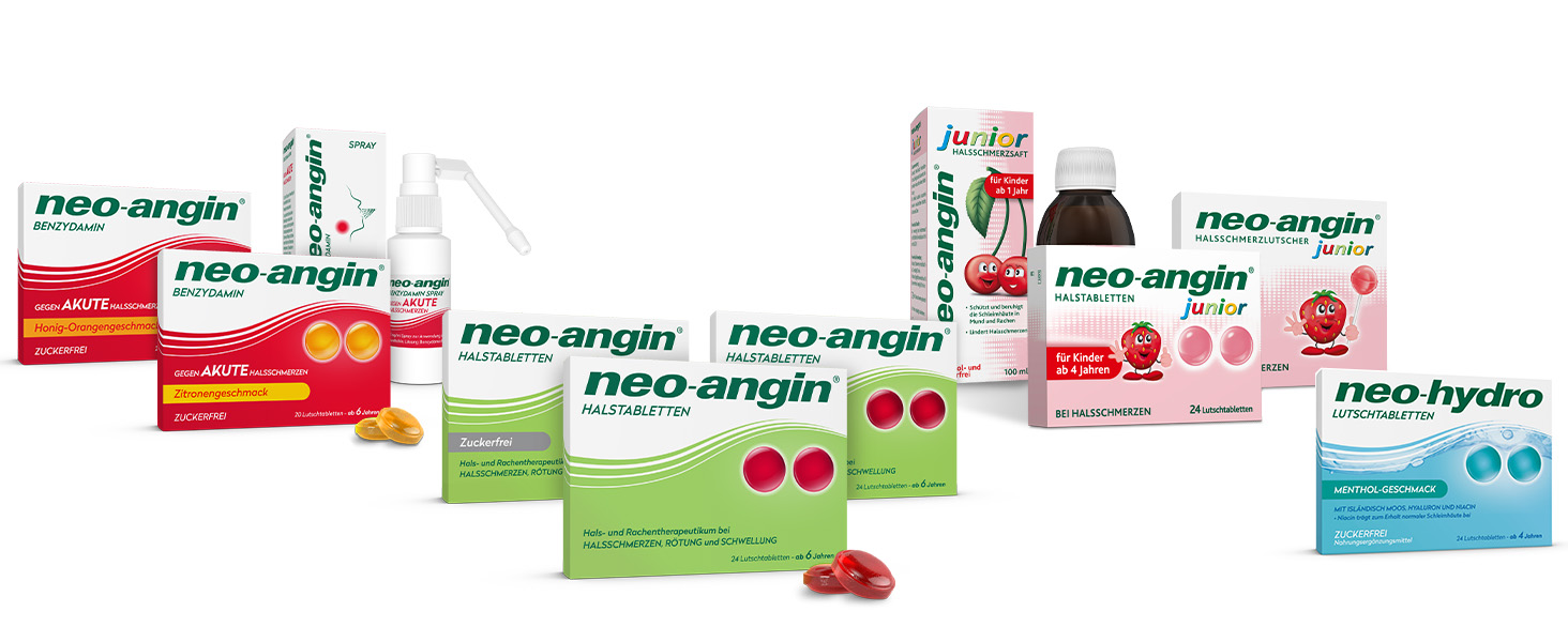 neo-angin Produktübersicht Banner