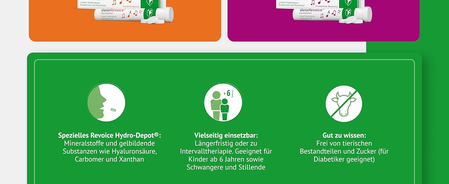 GeloRevoice Holunderblüte-Mentholfrei Halstabletten Banner 3
