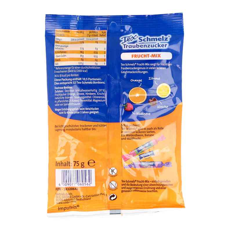 SOLDAN Tex Schmelz Traubenzucker Frucht-Mix Beutel