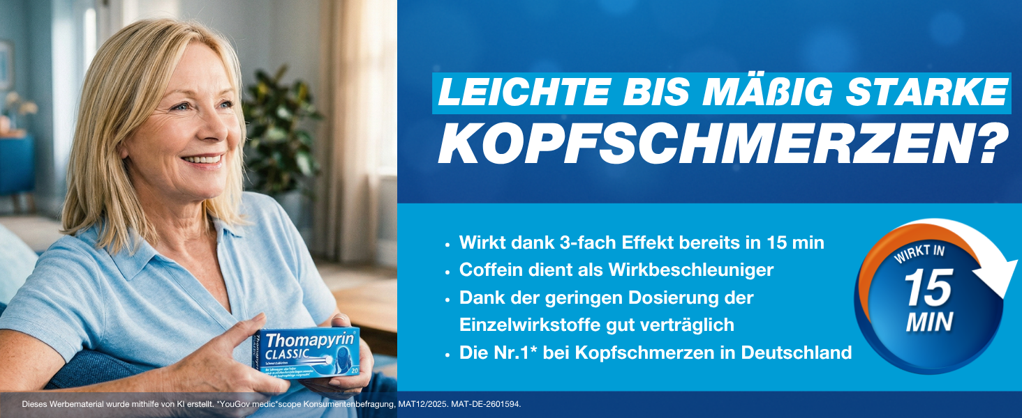 Thomapyrin CLASSIC bei Kopfschmerzen