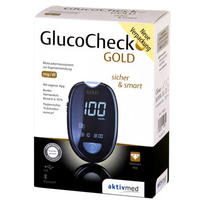 GLUCOCHECK GOLD Blutzuckermessgerät Set mg/dl