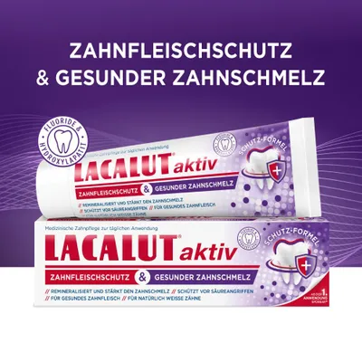 Lacalut aktiv Zahnfleischschutz & gesunder Zahnschmelz Zahncreme