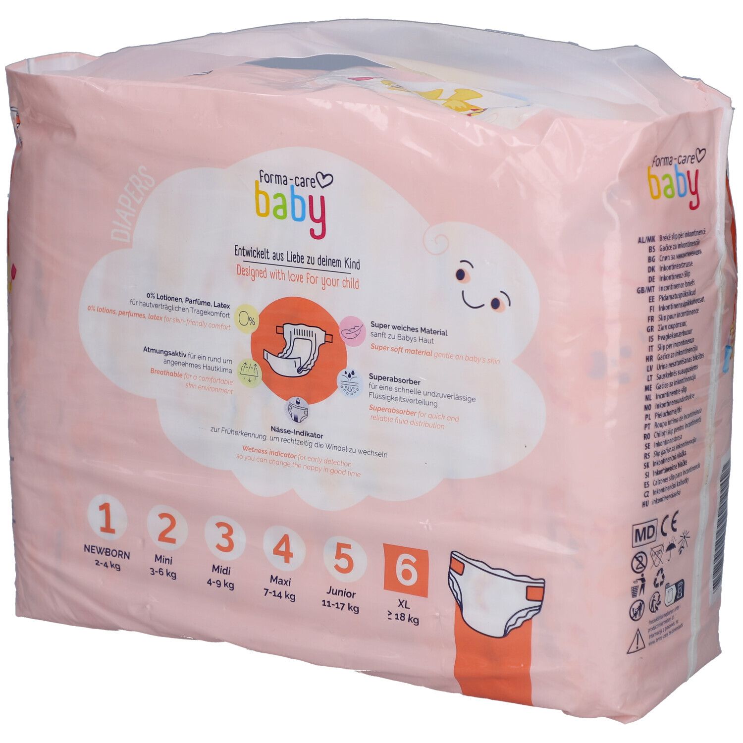 FORMA-care baby Diapers Windeln ab 18 kg XL