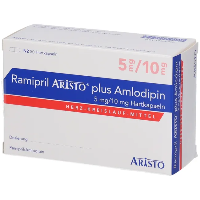 RAMIPRIL Aristo plus Amlodipin 5 mg/10 mg Hartkps.
