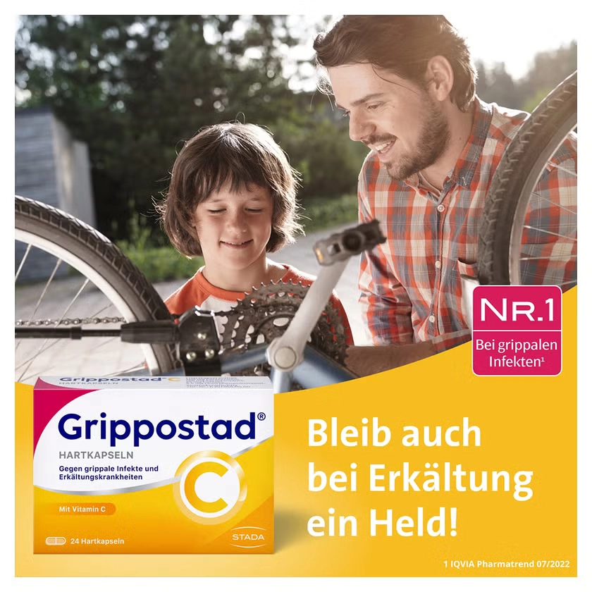 Grippostad C Hartkapseln gegen Erkältung, Grippaler Infekt, Fieber & Schmerzen