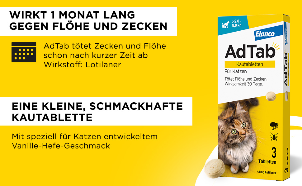 AdTab Wirkstoff Lotilaner gegen Parasiten
