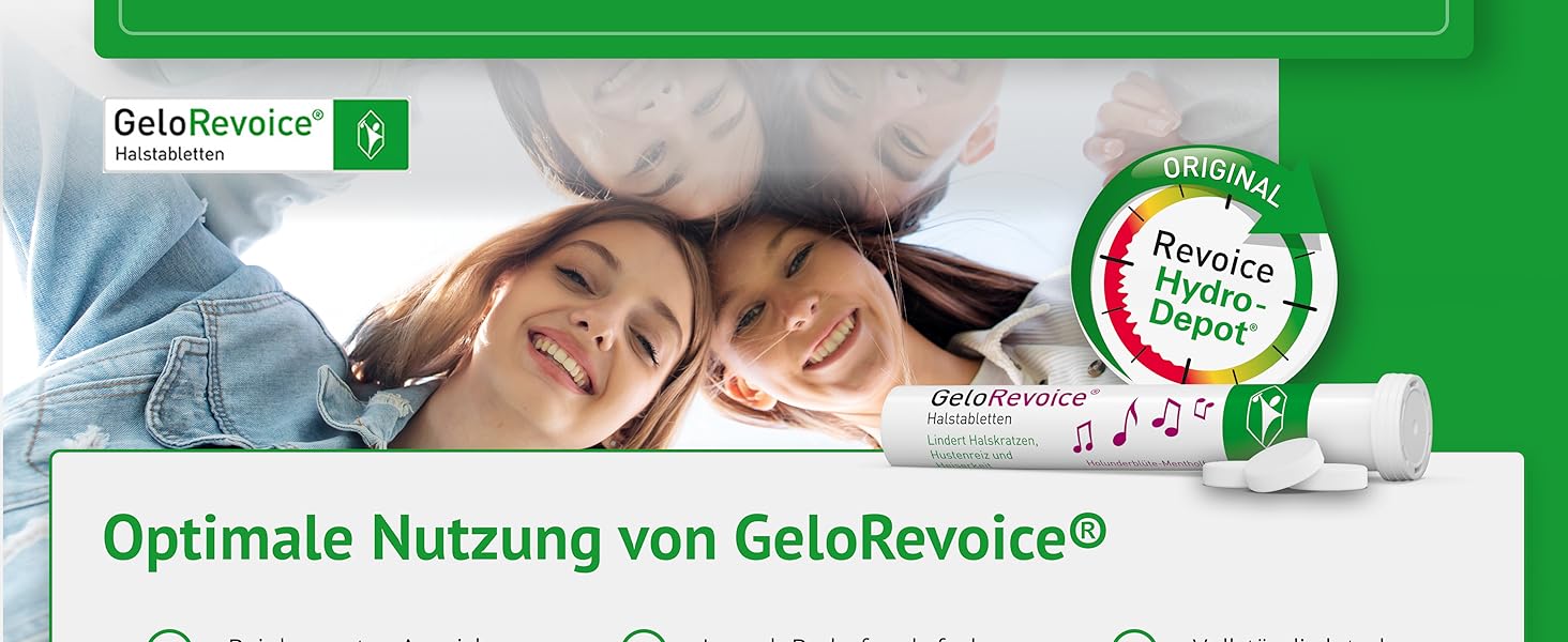 GeloRevoice Holunderblüte-Mentholfrei Halstabletten Banner 4
