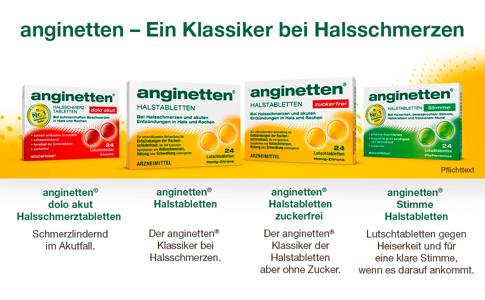anginetten Halstabletten zuckerfrei Kirsche bei Halsschmerzen