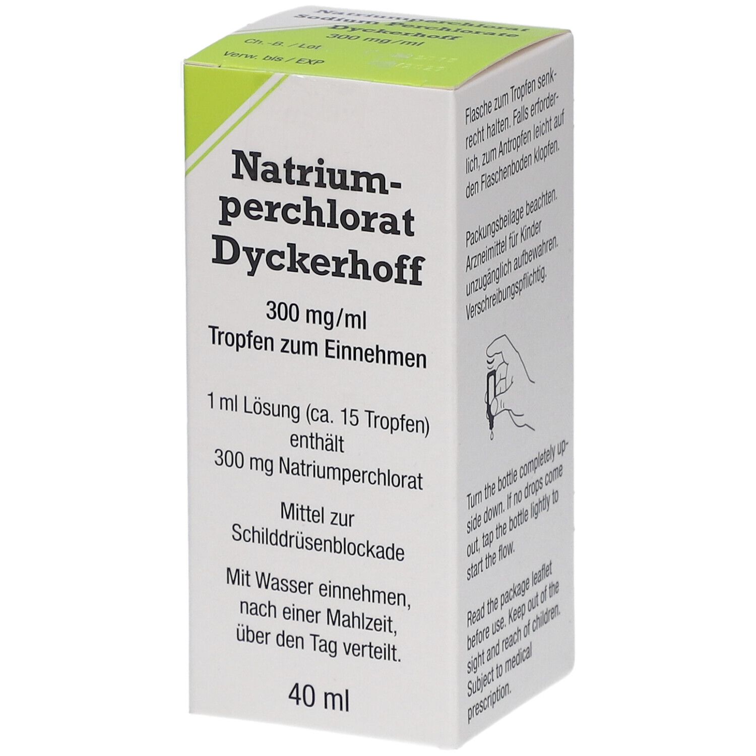 NATRIUMPERCHLORAT Dyckerhoff 300 mg/ml Tro.z.Einn.