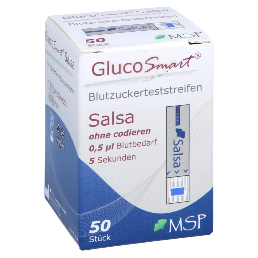 GLUCOSMART Salsa Blutzuckerteststreifen Dose